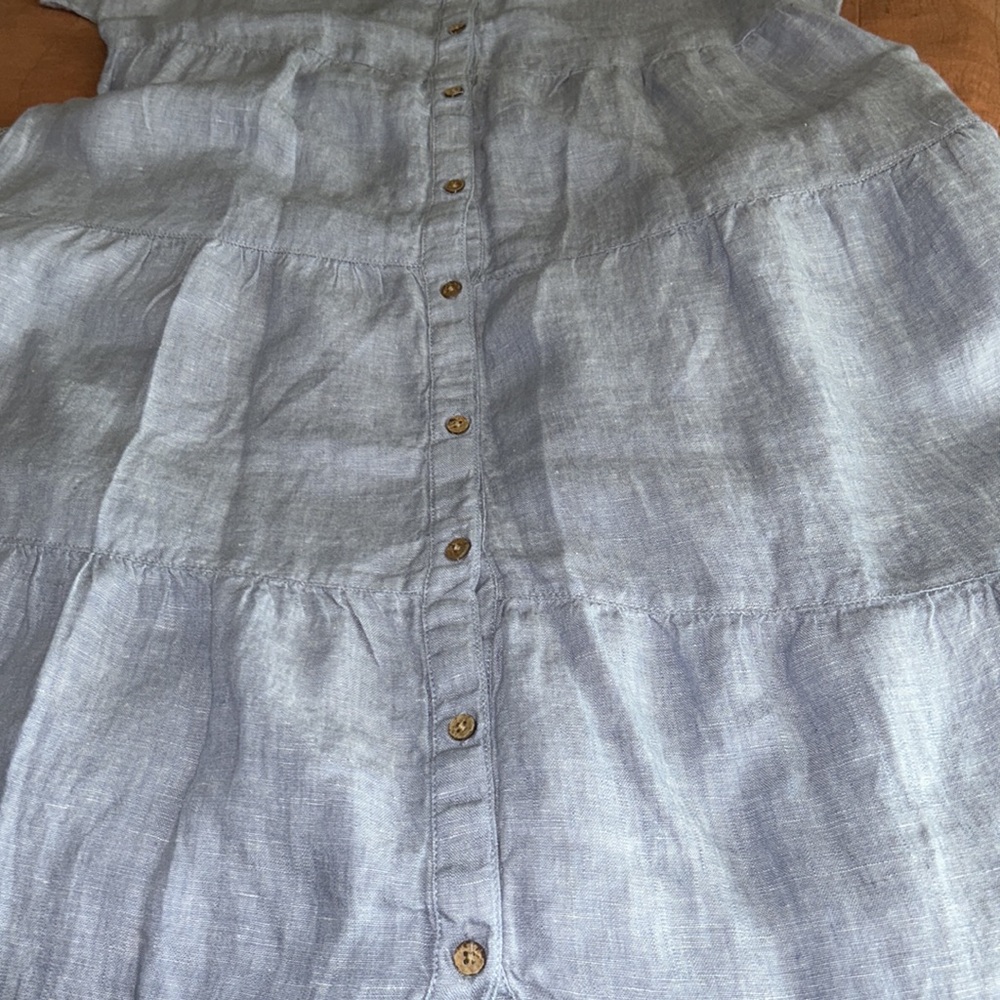 Cynthia Rowley Light Blue Midi Dress with Tie Waist - Picture 8 of 8